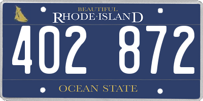 RI license plate 402872