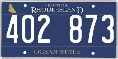 RI license plate 402873