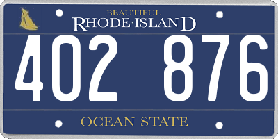 RI license plate 402876