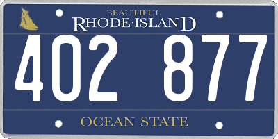 RI license plate 402877