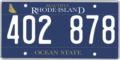 RI license plate 402878