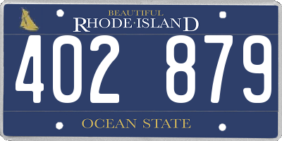 RI license plate 402879