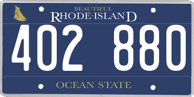 RI license plate 402880
