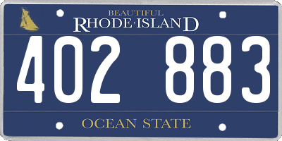 RI license plate 402883