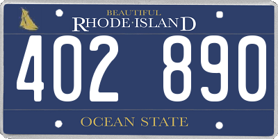 RI license plate 402890