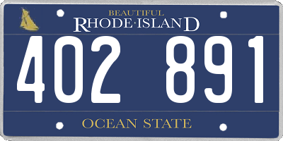 RI license plate 402891