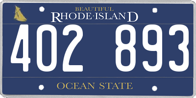 RI license plate 402893