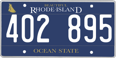 RI license plate 402895
