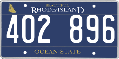 RI license plate 402896