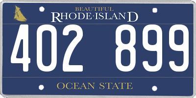 RI license plate 402899