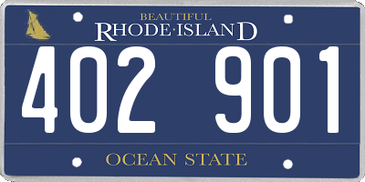 RI license plate 402901