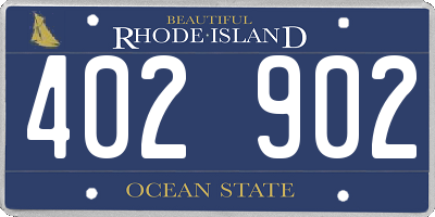 RI license plate 402902