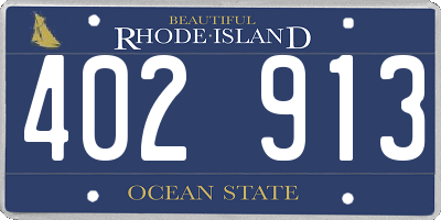 RI license plate 402913