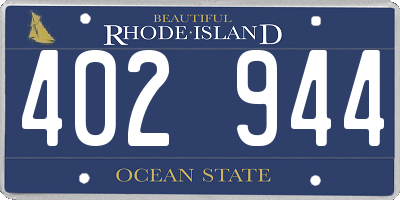 RI license plate 402944