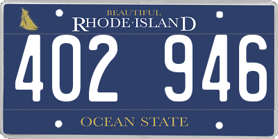 RI license plate 402946