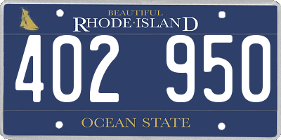 RI license plate 402950