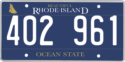 RI license plate 402961