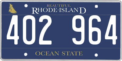 RI license plate 402964