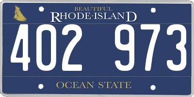 RI license plate 402973