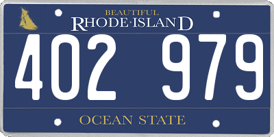 RI license plate 402979