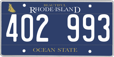 RI license plate 402993