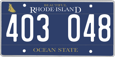 RI license plate 403048