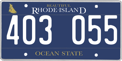 RI license plate 403055