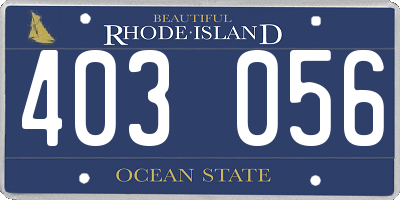 RI license plate 403056