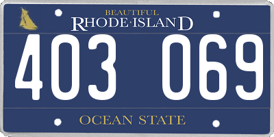 RI license plate 403069