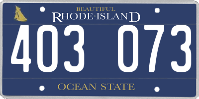 RI license plate 403073