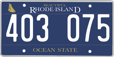 RI license plate 403075