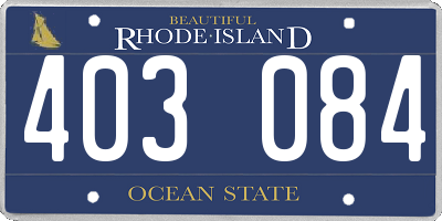 RI license plate 403084