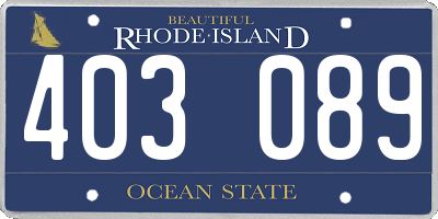 RI license plate 403089