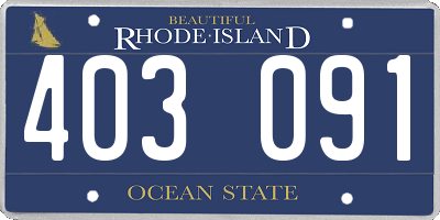 RI license plate 403091