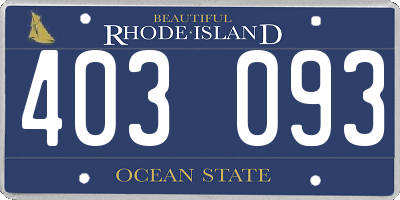 RI license plate 403093