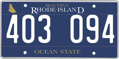 RI license plate 403094