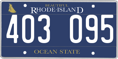 RI license plate 403095