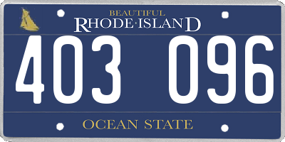RI license plate 403096