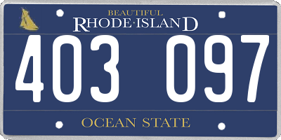 RI license plate 403097