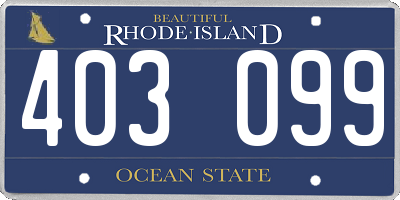 RI license plate 403099