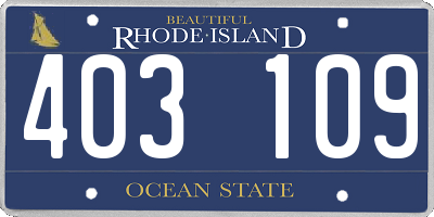RI license plate 403109