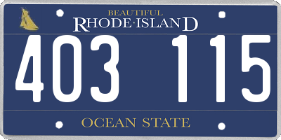 RI license plate 403115