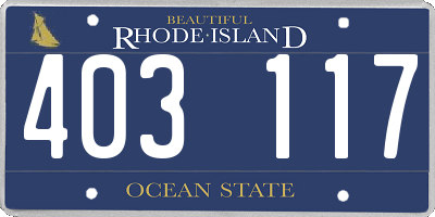 RI license plate 403117
