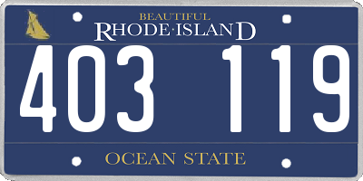 RI license plate 403119