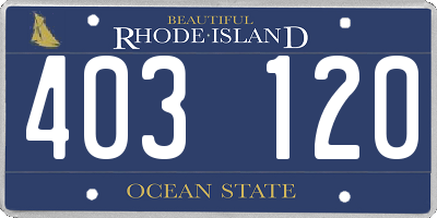 RI license plate 403120