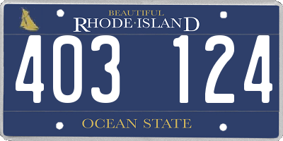 RI license plate 403124