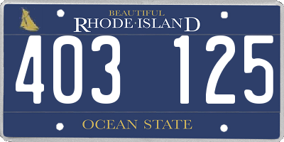 RI license plate 403125