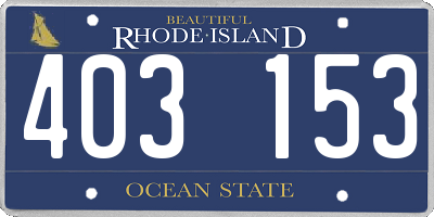 RI license plate 403153