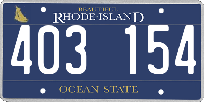 RI license plate 403154