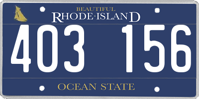 RI license plate 403156